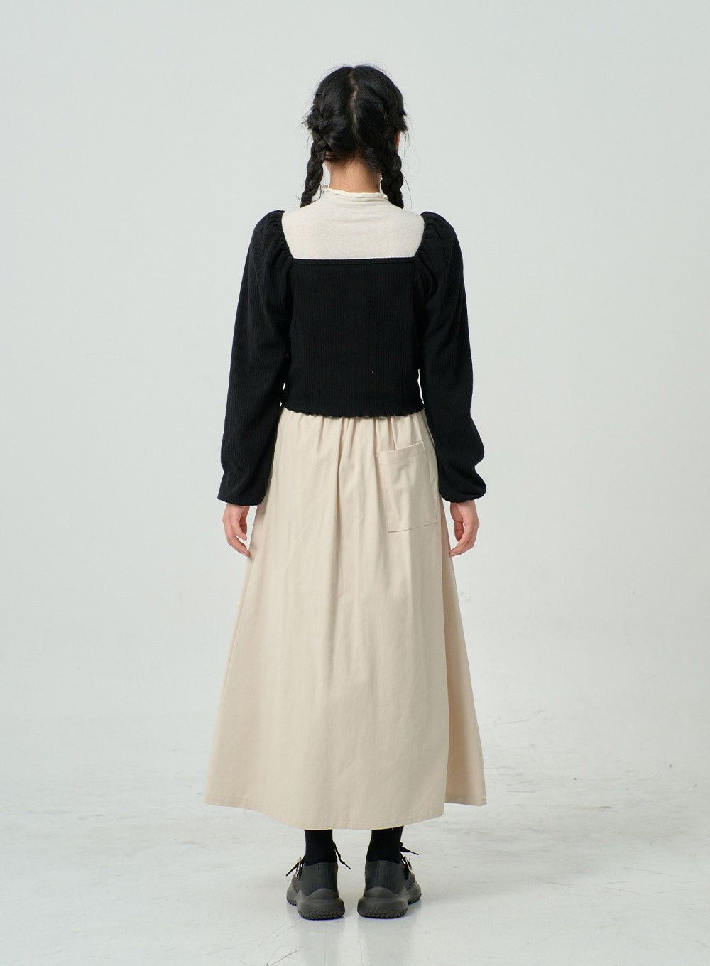 High Waist Bending Long Skirt BN03