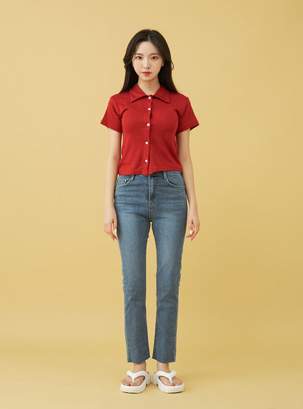 復古風格緊身牛仔褲 BU18 