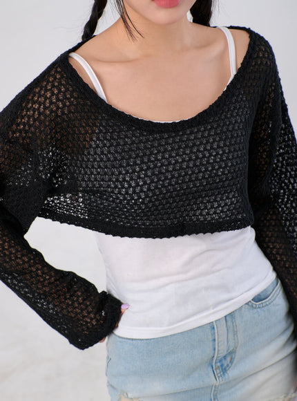 Cover-Up Cropped Top IA305