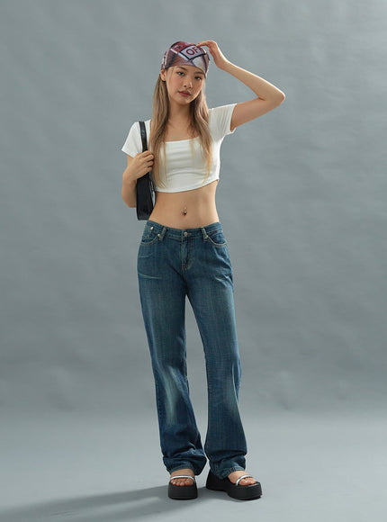 Low Rise Bootcut Jeans CU20