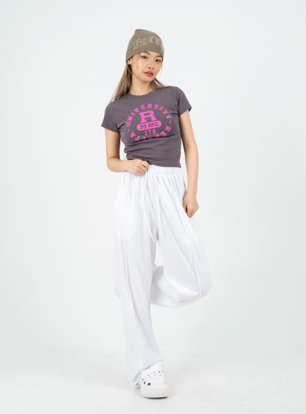 Drawstring Hem Sweat Pants CM9 Korean Women's Fashion LEWKIN