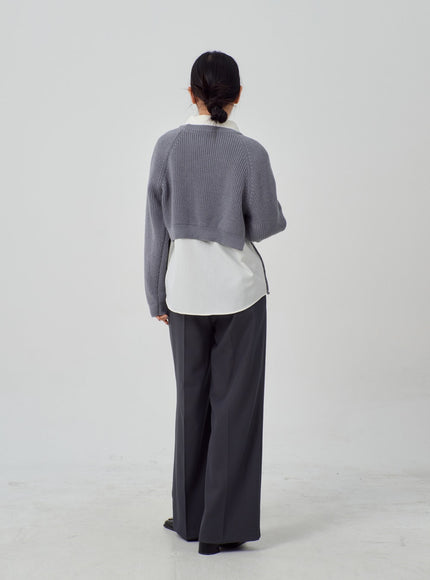 闊腿精裁褲 IM316