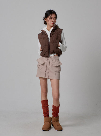 Stitch Cropped Hoodie IJ313