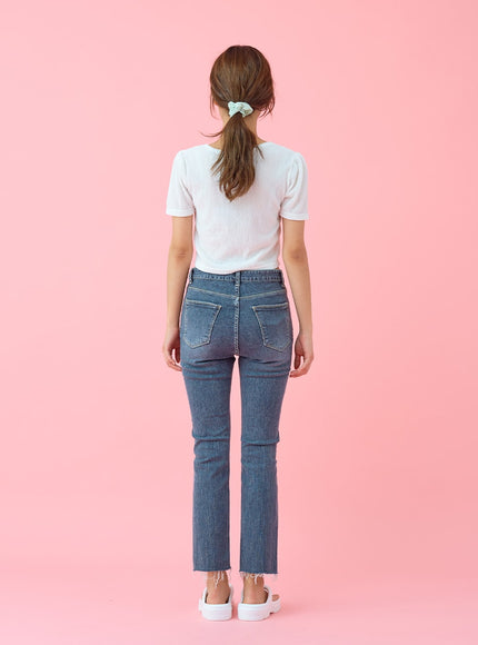 剪裁下擺跨度緊身褲 BU29 