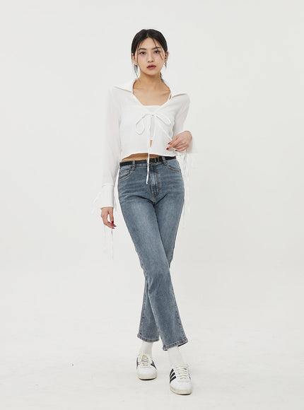 Straight Leg Ankle Jeans BF316
