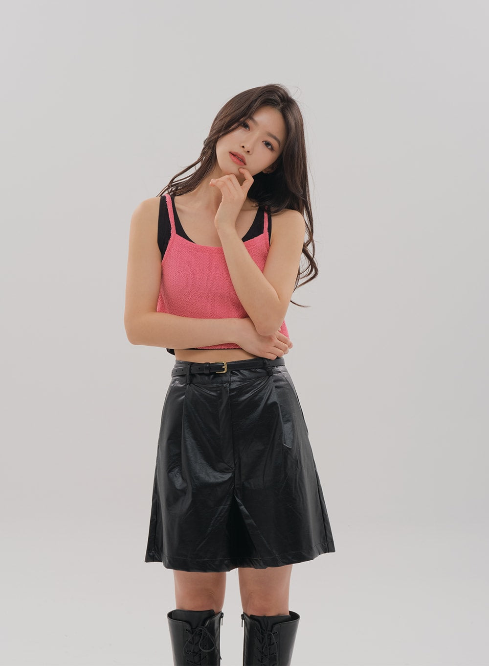 Faux Leather Shorts B2601
