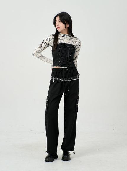 Back Zipper Corset Top BD09