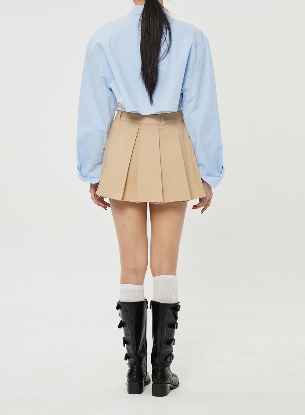 Pocket Pleated Mini Skirt BF315