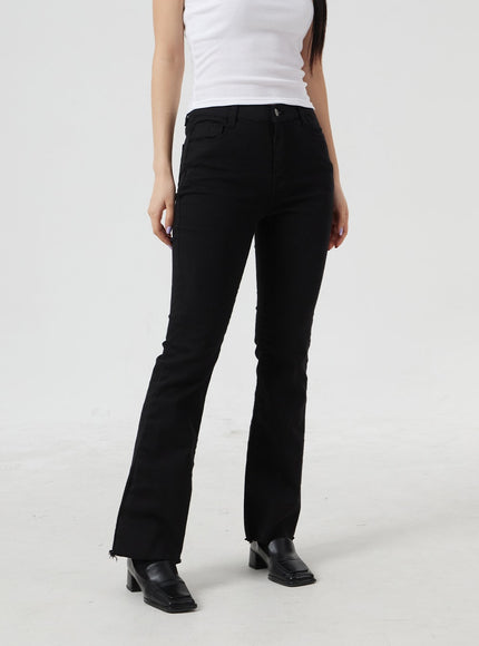 Cutting Hem Bootcut Pants BM304