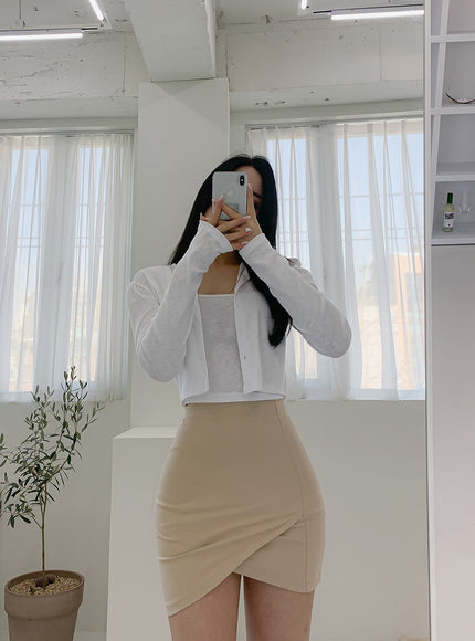 Tulip Mini Skirt IM12 Korean Women's Fashion LEWKIN