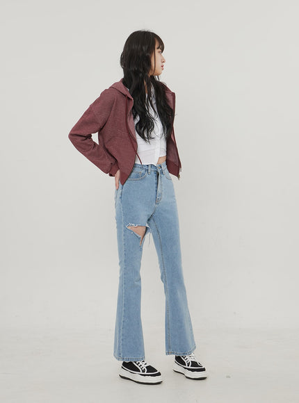 破洞微喇牛仔褲 BF306