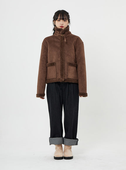 Shearling Button Jacket BN07