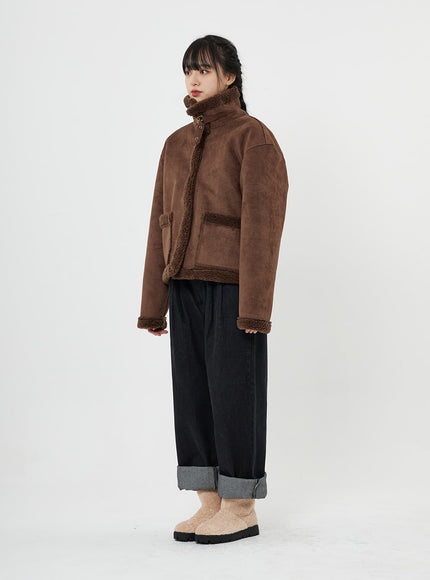 Shearling Button Jacket BN07