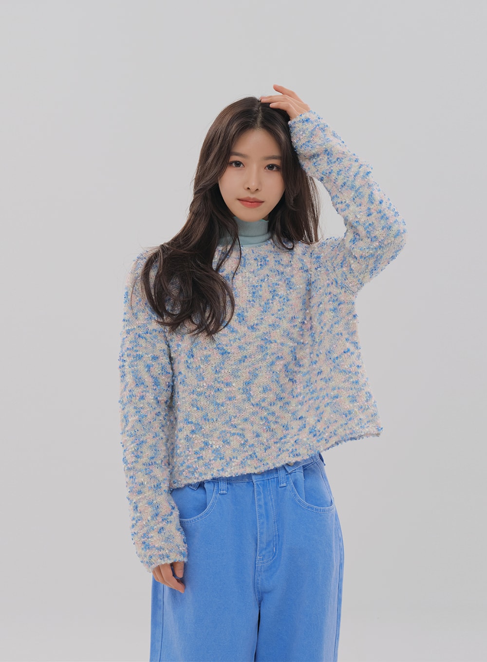 Colorful Crew Neck Knit F5
