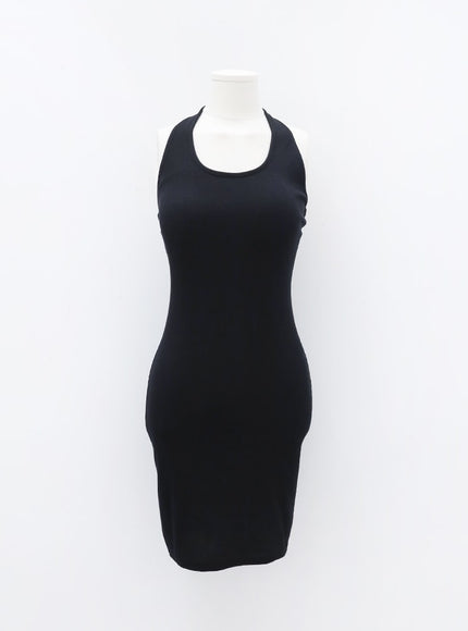 帶襯墊掛脖迷你緊身連衣裙 IM6