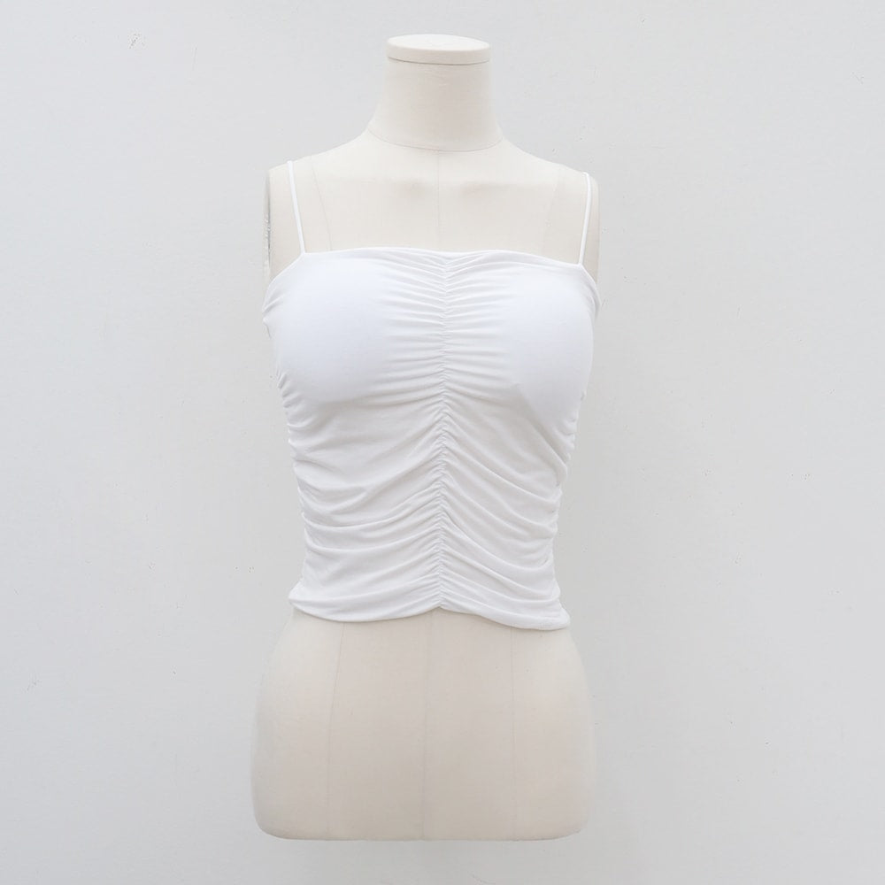 Shirred Cami Top with Padding IM10