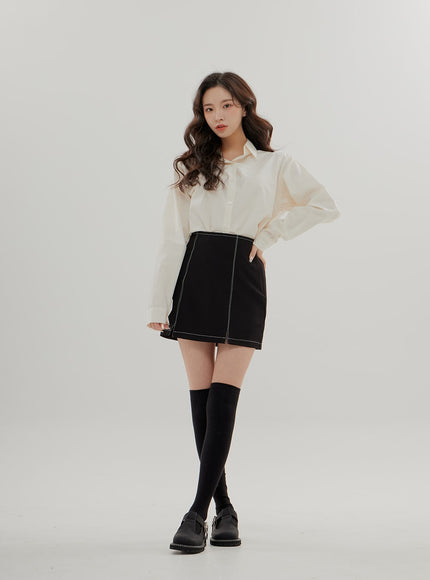 Cropped Long Sleeve Shirt B0802