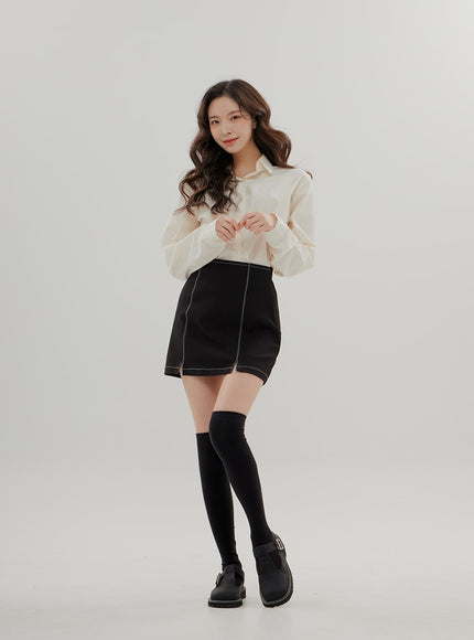 Cropped Long Sleeve Shirt B0802