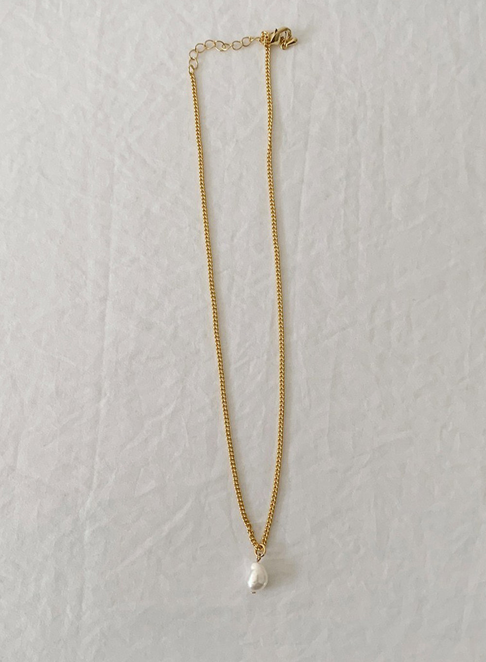 Gold Pearl Blank Set Necklace