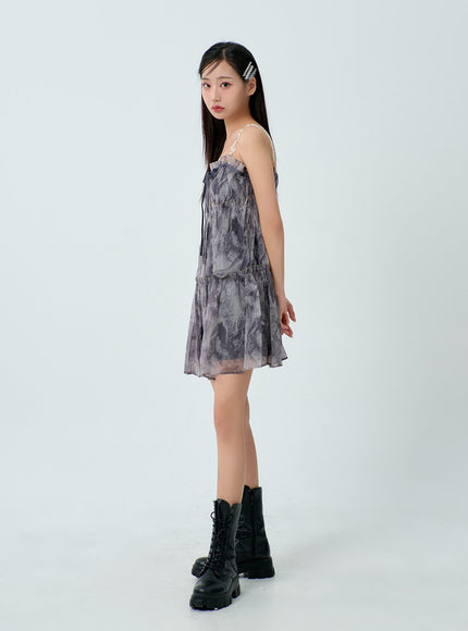 分層雪紡迷你連衣裙 BM330