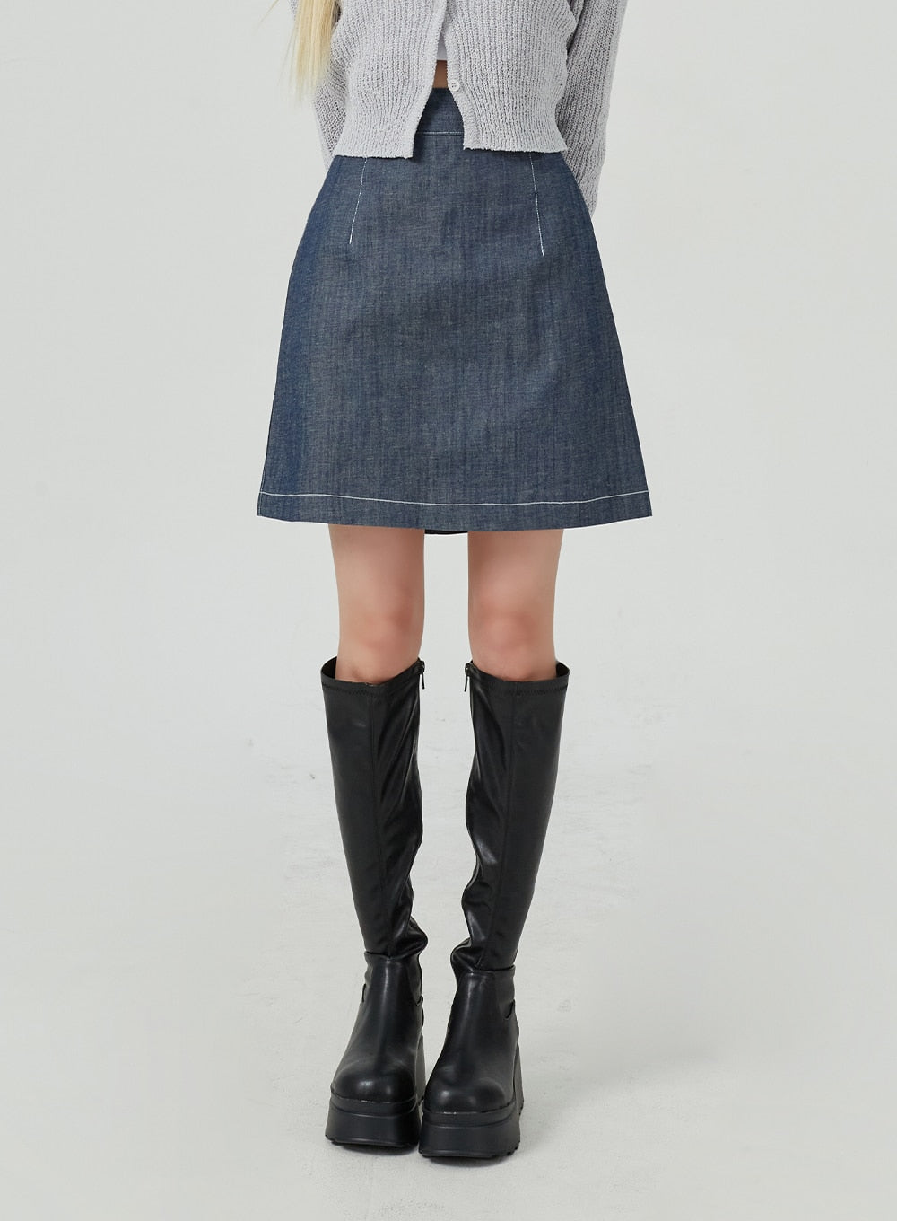 High Waist A-Line Mini Skirt BM327