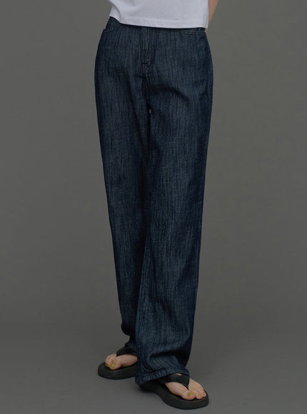 Indigo Wide Leg Jeans CCA15