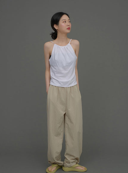 Loose Fit Banded Pants CA04