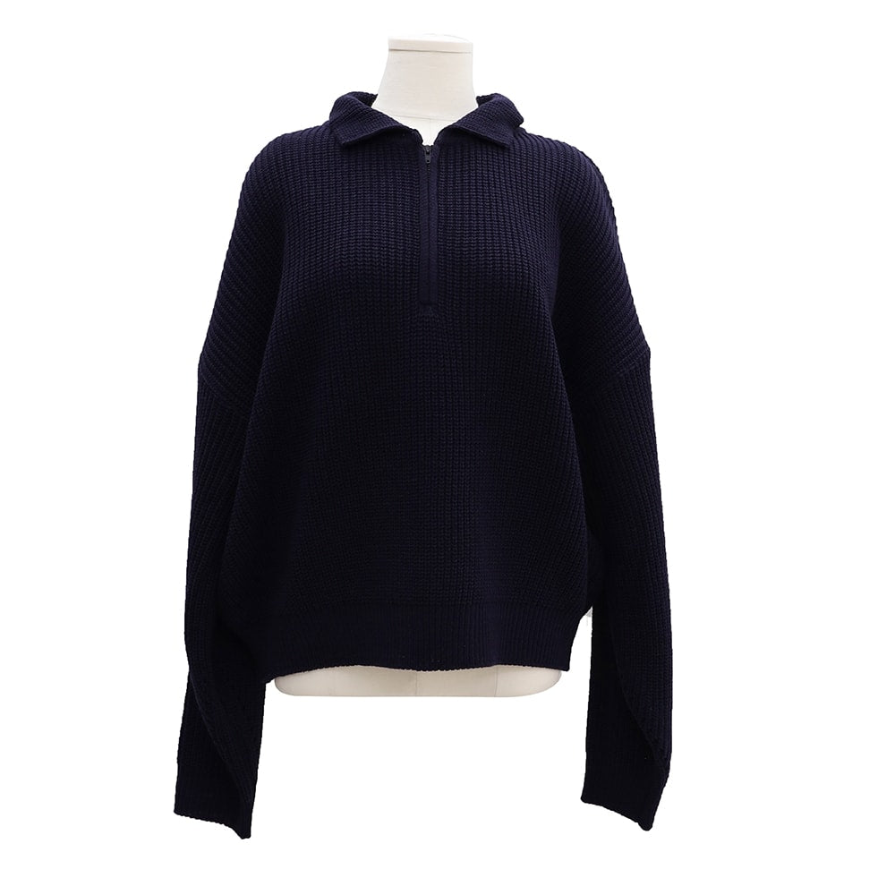 Half Zip-up Knitted Sweat Shirt OA01