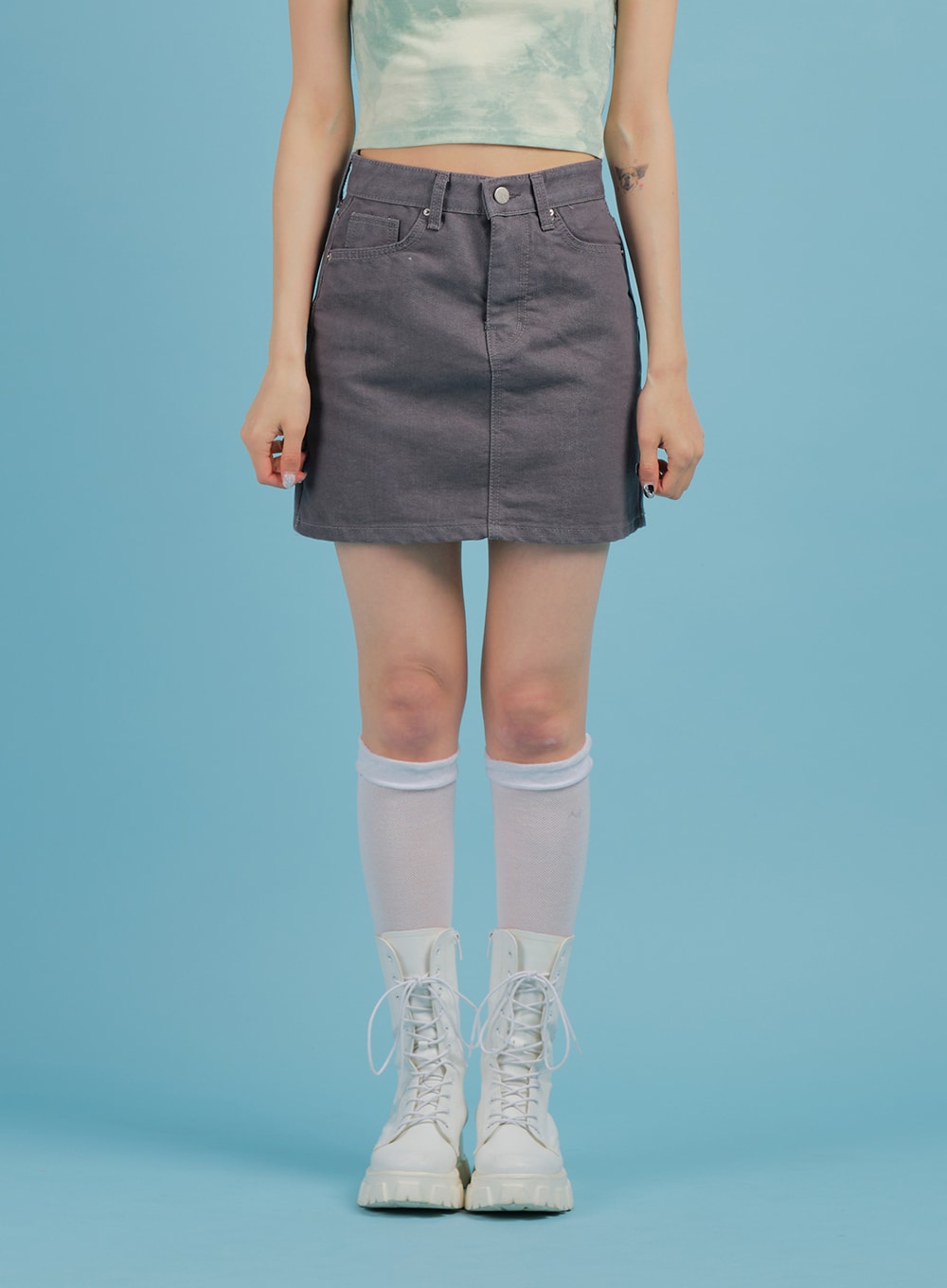 Raw Denim Mini Skirt BM3