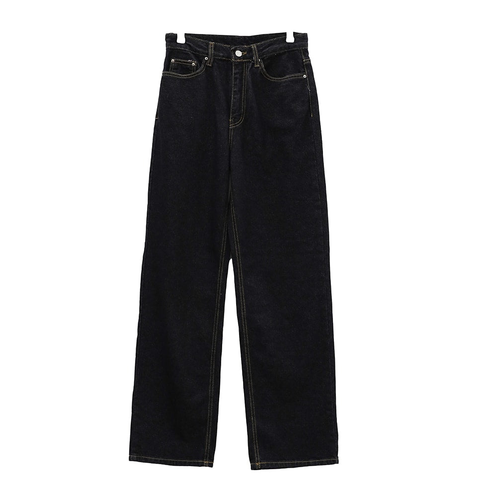 Charcoal Black Long Denim Pants OM6