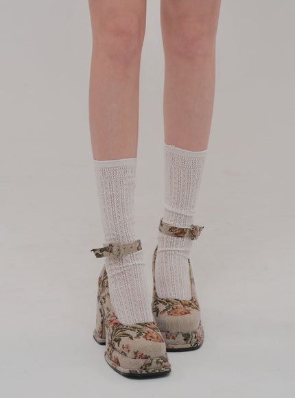 復古粗跟淺口鞋 BS-A2712S101