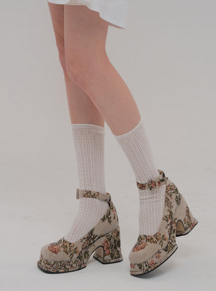 復古粗跟淺口鞋 BS-A2712S101