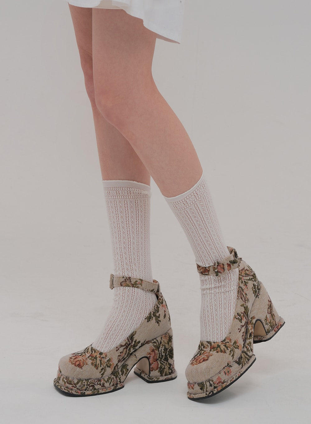 Vintage Chunky Heel Pumps BS-A2712S101 - Korean Women’s Fashion