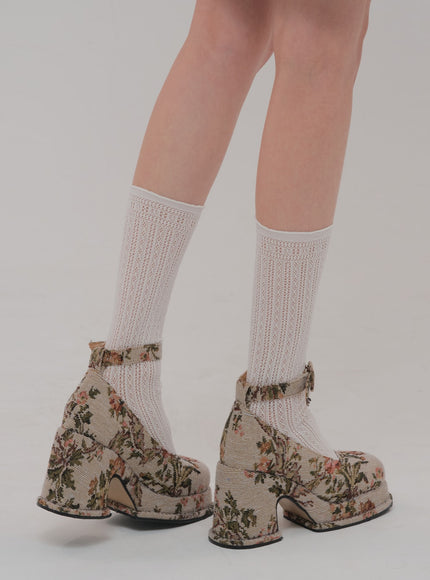 復古粗跟淺口鞋 BS-A2712S101