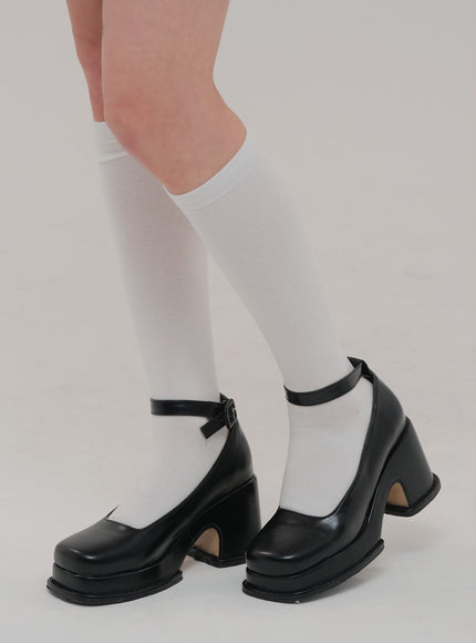 復古粗跟淺口鞋 BS-A2712S101