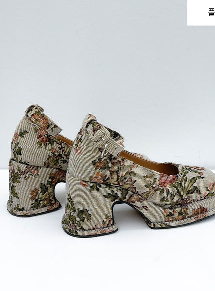 復古粗跟淺口鞋 BS-A2712S101