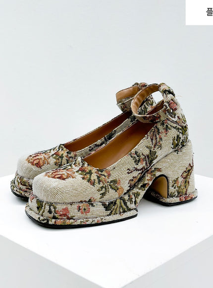 復古粗跟淺口鞋 BS-A2712S101