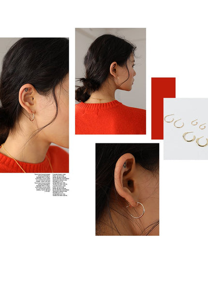 Gold Simple Earrings Set