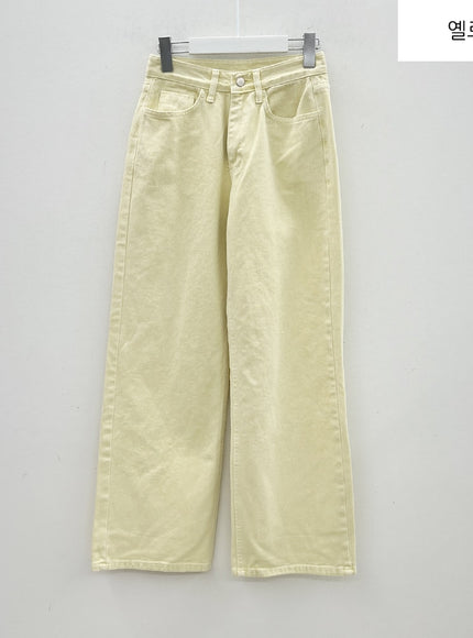 Color Wide Leg Pants B1801
