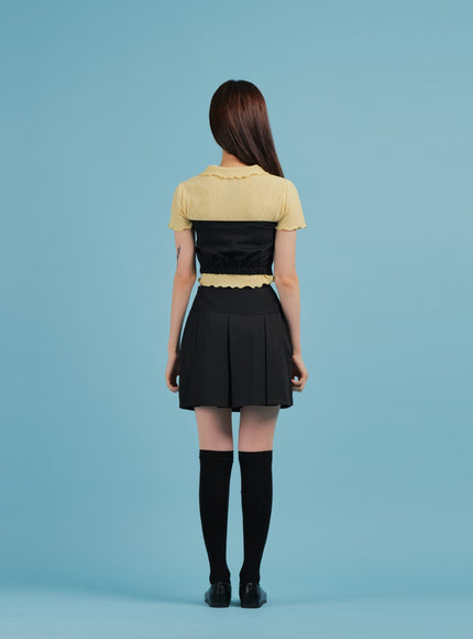 Basic Formal Pleated Mini Skirt BA27