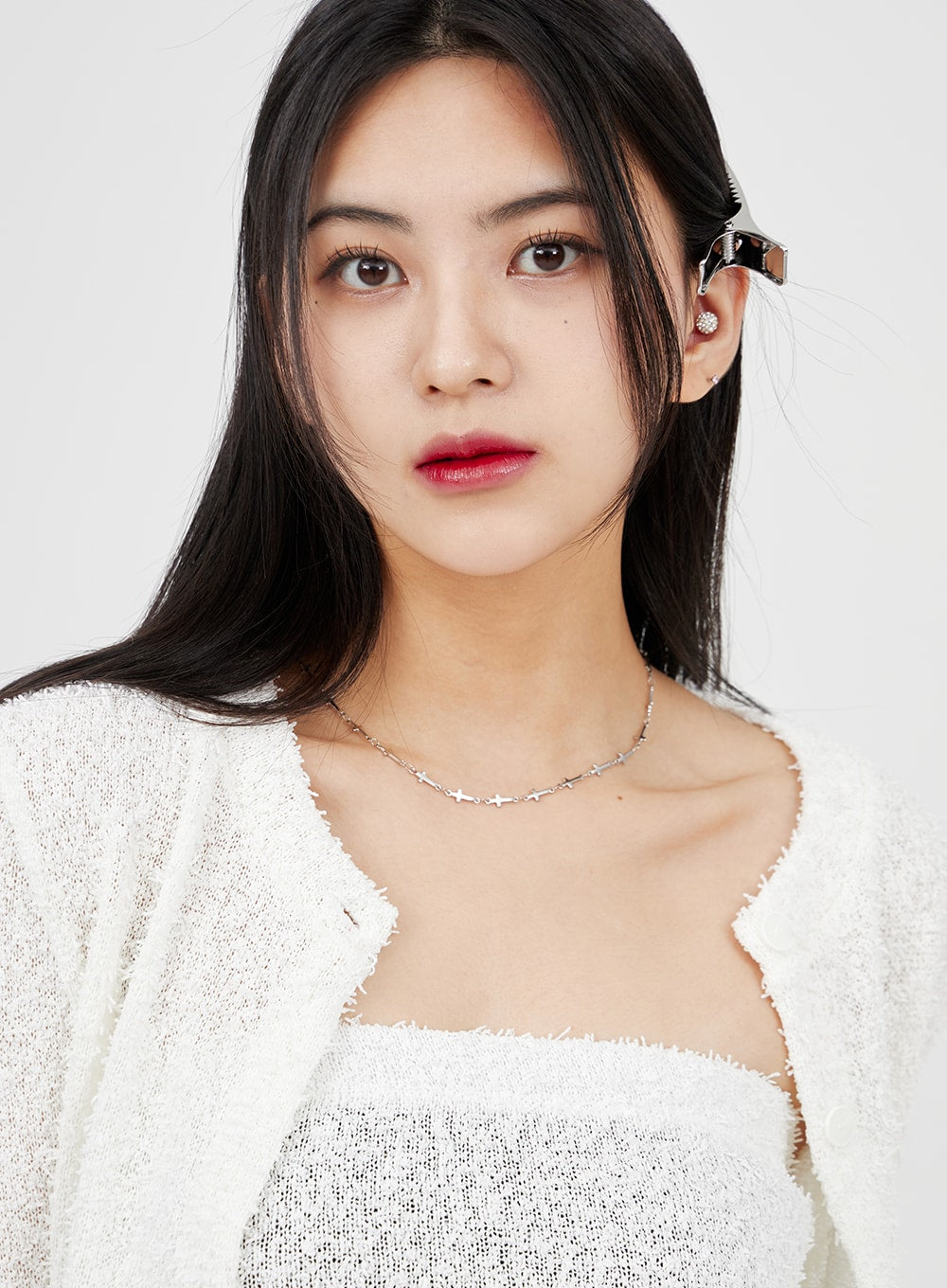 Cross Choker Necklace BM317 Korean Women's Fashion LEWKIN