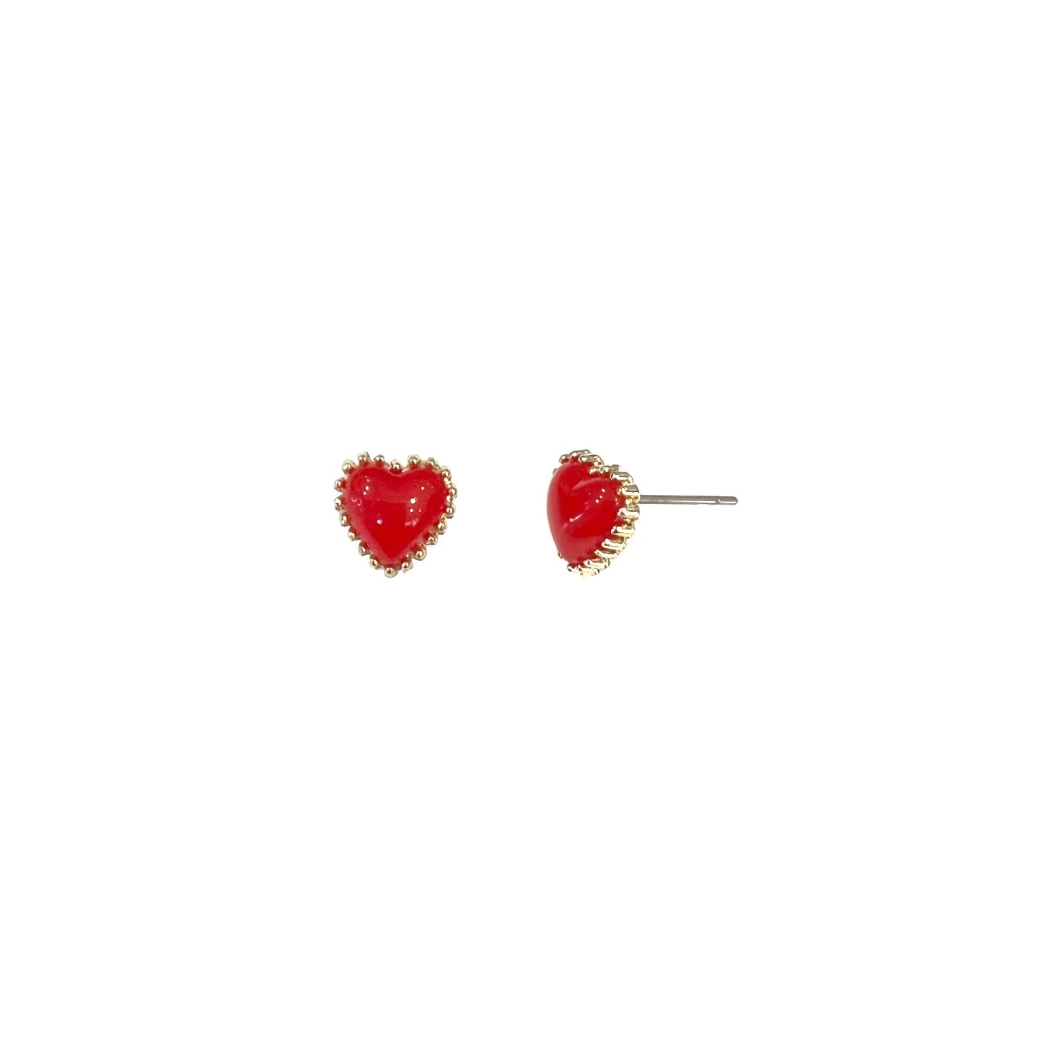 Red Heard Earrings B1801