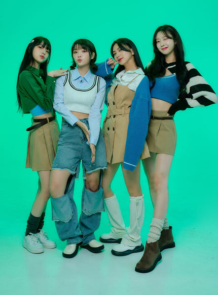 腰帶鈕扣褶襉迷你連衣裙和襯衫套裝 BO24