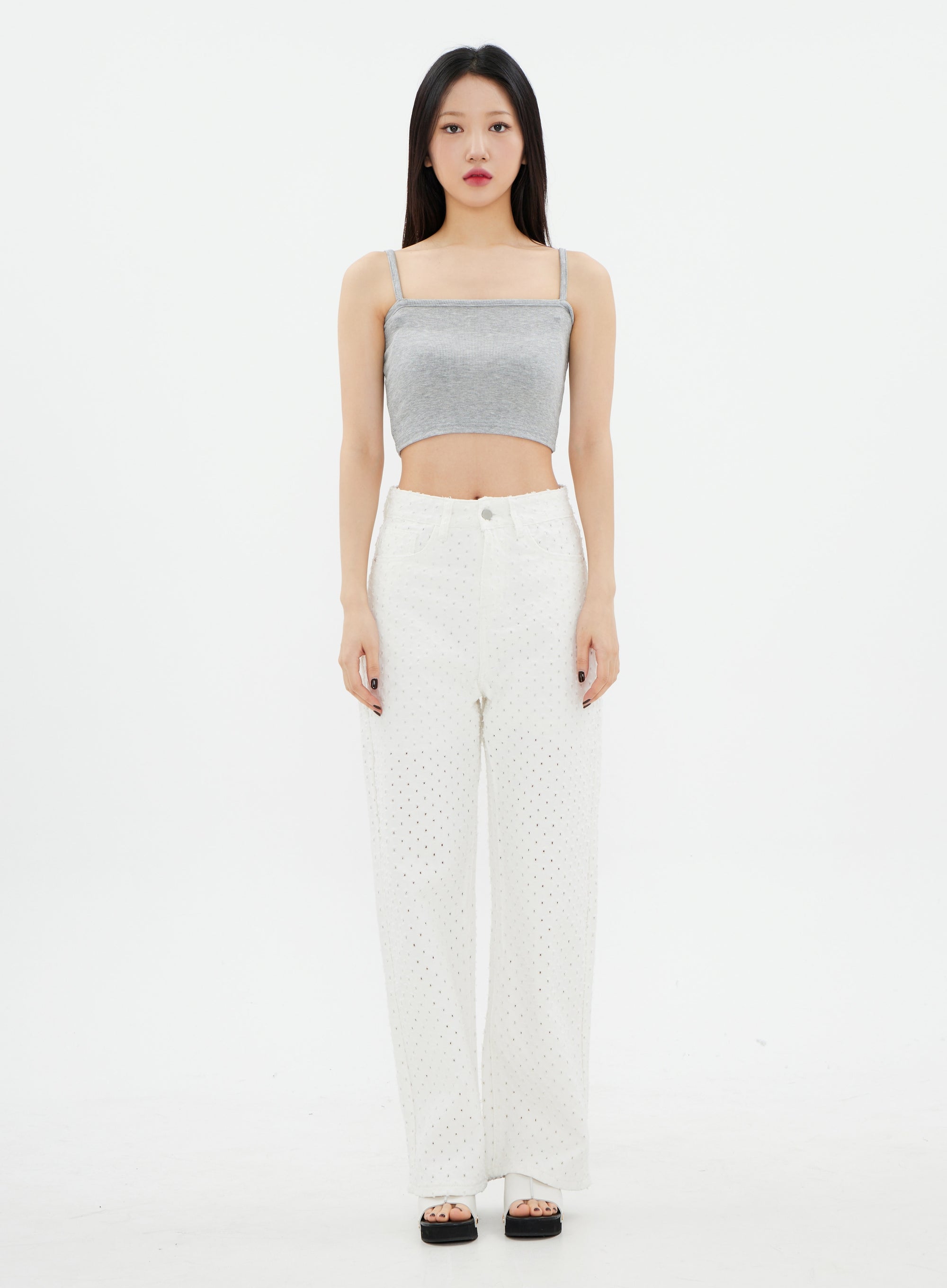 Lewkin Basic White Pants K2302