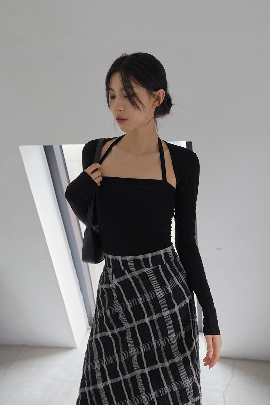 Velvet Flare Skirt Black – IN:05NY