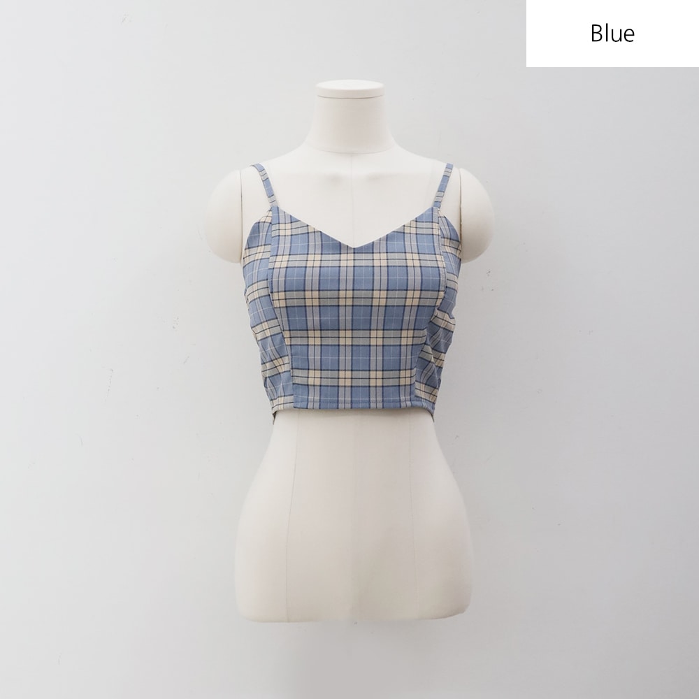 Plaid Bustier Top BY23 - Lewkin