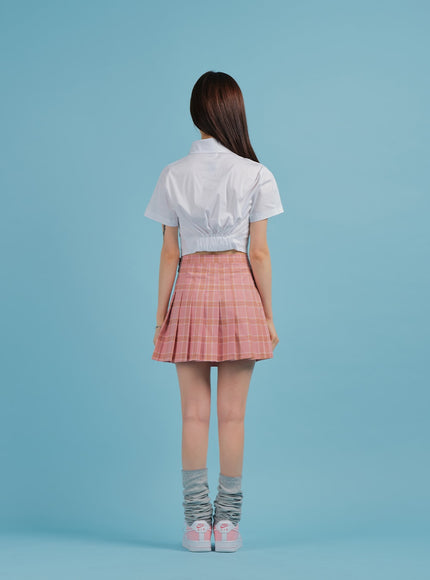 Plaid Pleated Tennis Skirt BA27