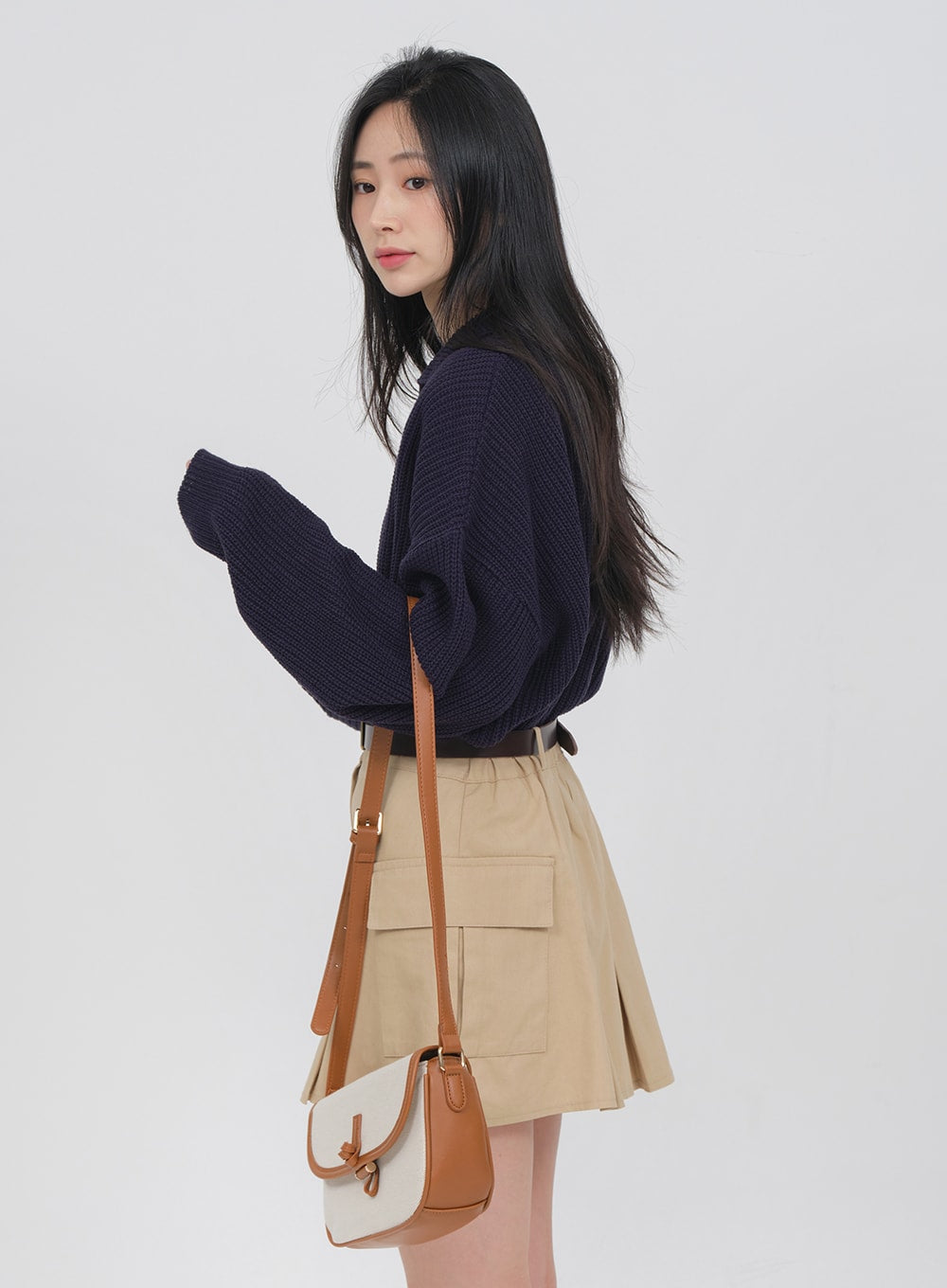 Double Pocket Pleated Mini Skirt OA01