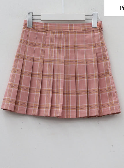 Plaid Pleated Tennis Skirt BA27