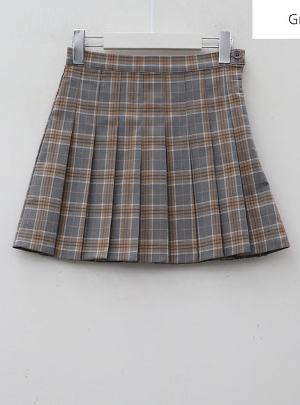 Plaid Pleated Tennis Skirt BA27